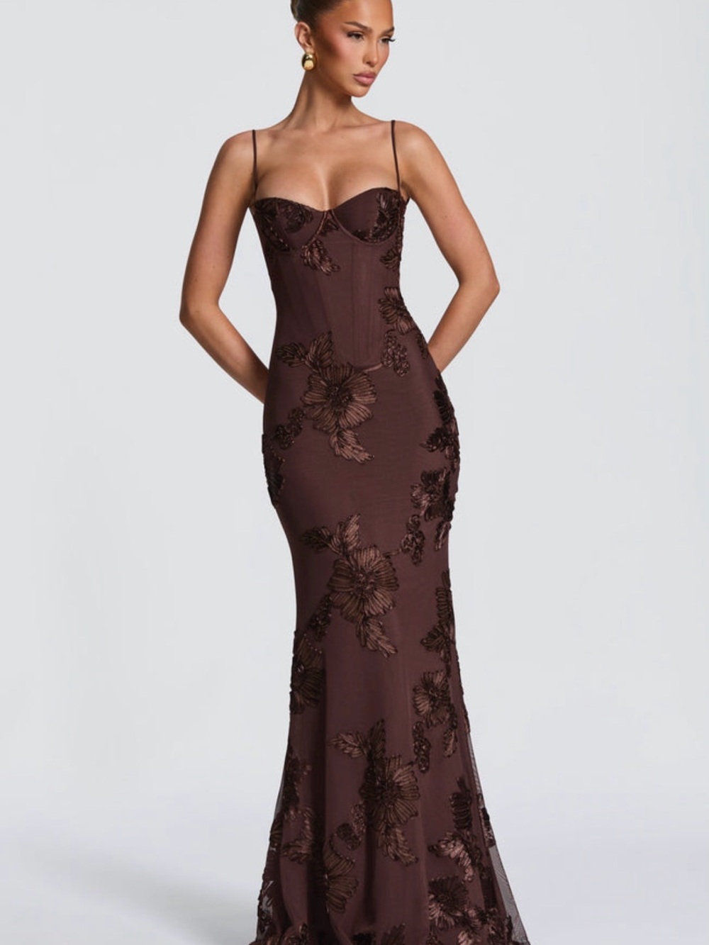 Baby Boo Nefertiti Maxi Dress Plum Brown